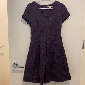 Deep shimmery purple fitted dress